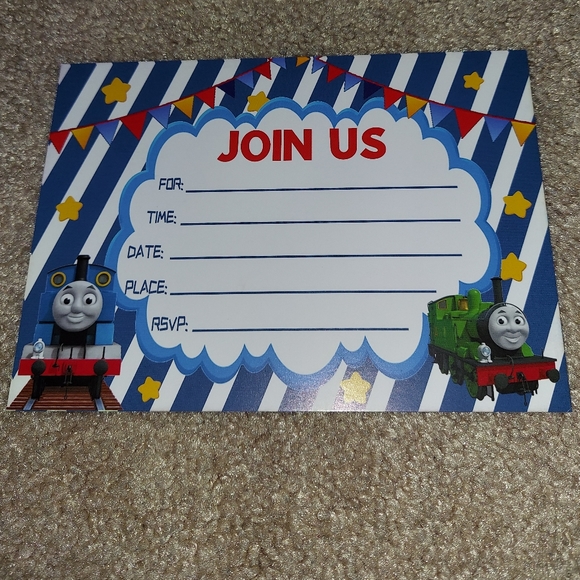 Thomas the Tank Engine Birthday Invitations - Picture 3 of 3